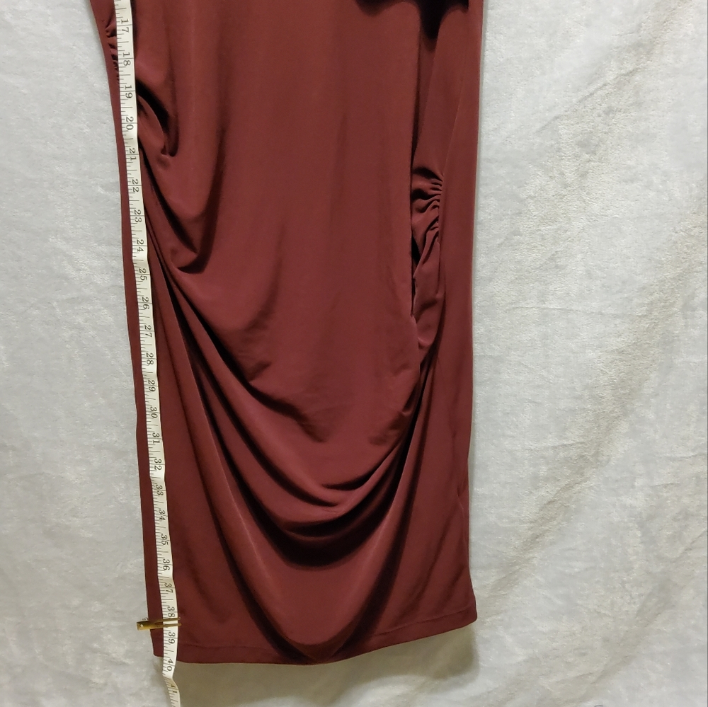 SHAPE SATIONAL ULTIMATE SHAPING BURGUNDY SHORT SLEEVE SIZE M - Picture 3 of 7